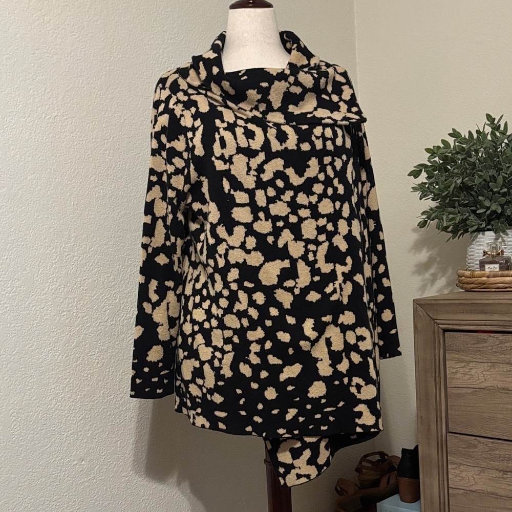 Lane Bryant Leopard Print Cowl Neck Sweater-Size 14/16